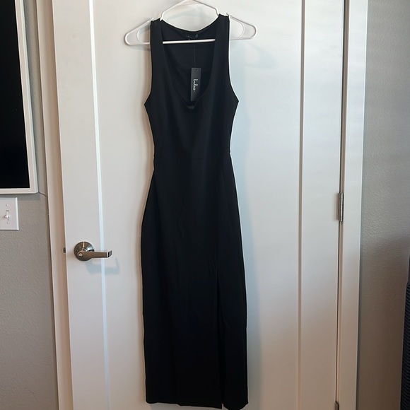 Black Cutout Bodycon Midi Dress - Picture 1 of 5